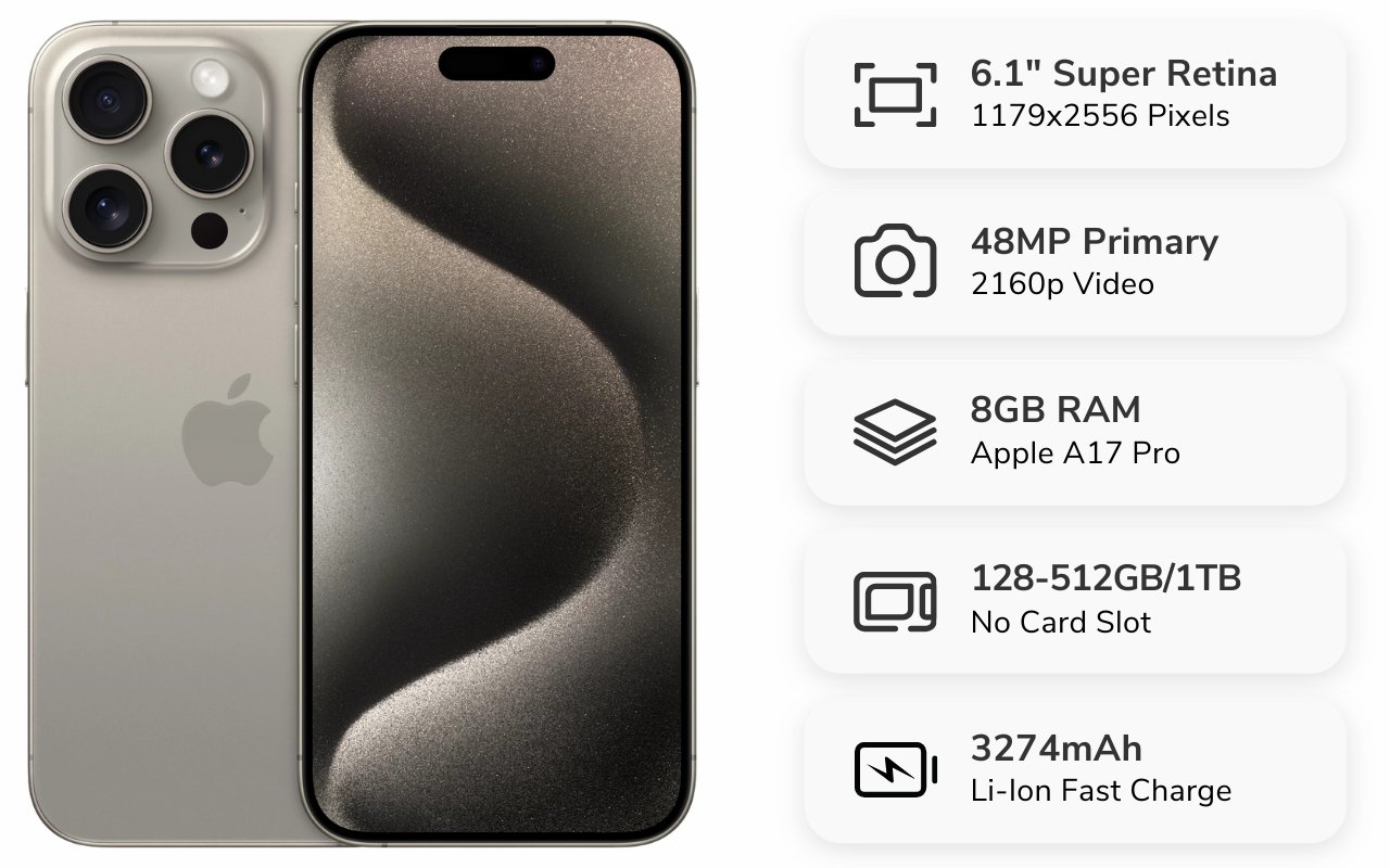 iphone 15 pro discount specs